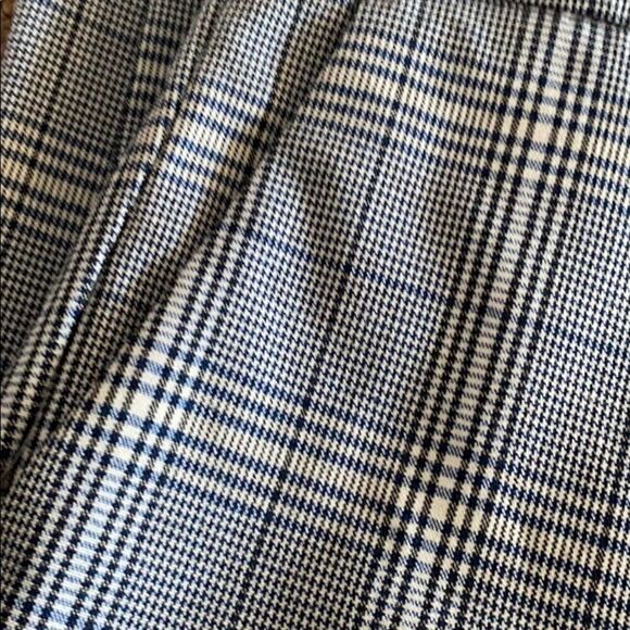 Zara Basic White, Blue & Black Plaid Dress Pants Elastic Waist Size M - Picture 4 of 8